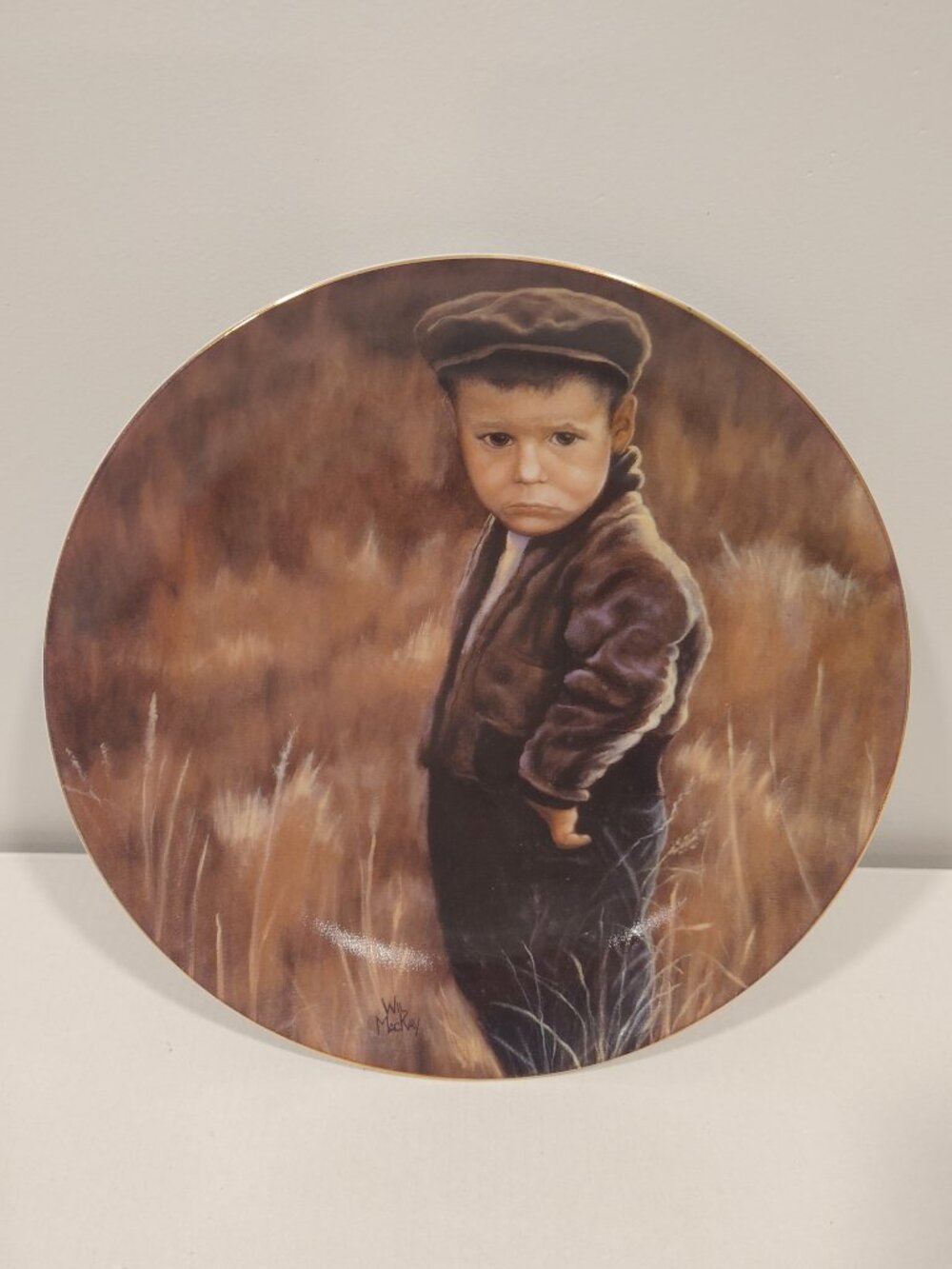 1987 Willitts Galleries "The Lost Ball" Collectors Plate by Will MacKay